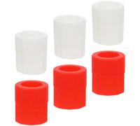 UKCOCO Lot de 6 Moules à Glaçons en Silicone pour Cocktails, Mini Gobelets à Glaçons Blancs et Rouges, Moules Originaux pour Verres à Shot, Adaptés Fête, Bars et Usage Quotidien