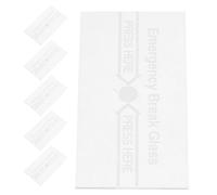 UKCOCO Lot de 6 Panneaux de Verre de Remplacement pour Interrupteur Manuel D'alarme Incendie, Couvercle de Protection Transparent Résistant la Chaleur, Vitre Cassable pour Point D'appel