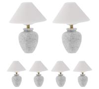 UKCOCO Lot de 6 Petites Lampes de Chevet en Plastique pour Maison de poupée, Lampe de Table Miniature en Plastique, veilleuse de Bureau, Accessoires de Meubles pour décoration de Micro-scènes