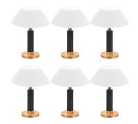 UKCOCO Lot de 6 Petites Lampes de Chevet en Plastique pour Maison de poupée, Lampe de Table Miniature en Plastique, veilleuse de Bureau, Accessoires de Meubles pour décoration de Micro-scènes
