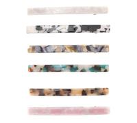 UKCOCO Lot de 6 Pinces à Cheveux à Ressort Motif Léopard, Barrette Rigide pour Frange en Marbre, Accessoires Coiffure pour Femmes et Filles, Épingles à Cheveux Couleur Aléatoire