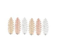 UKCOCO Lot de 6 Pinces à Cheveux Bec de Canard de Feuille Ornées de Perles 2 Pièces Dorées 2 Argentées 2 Or Rose Accessoires Coiffure pour Femmes et Filles pour Fêtes Voyages et