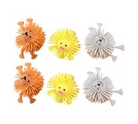 UKCOCO Lot de 6 Set de Marionnettes à Doigts TPR d'animaux Jouets pour Bébés Couleurs Aléatoires Textures Amusantes pour Développement Sensoriel et Soulagement du Couleur Aléatoire