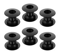 UKCOCO Lot de 6 Sets de Roulements Noirs pour Foot Standard, Diamètre 30 Mm, Pièces de Rechange pour Jeu de Football de Table, Accessoires Compatibles pour Barres de 1,4 Mètre, Kit
