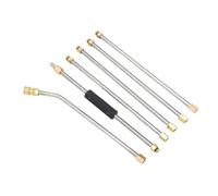 UKCOCO Lot de 6 Tiges Rallonge en Acier Inoxydable pour Nettoyeur Haute Pression, Extension Réglable Jusqu’à 2,2 M pour Lavage Voiture, Nettoyage Allées et Fenêtres, Accessoires Haute