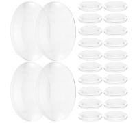 UKCOCO Lot de 60 Lentilles Convexes Transparentes en Acrylique 25 Mm Double Face, Kit Pédagogique D’expérimentation Optique pour Collège et Enseignement des Sciences