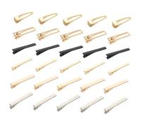 UKCOCO Lot de 60 Pinces à Cheveux Métalliques Diy, Accessoires Coiffure en Alliage 3 Couleurs, 20 Pièces par Couleur, pour Création et Décoration Capillaire Féminine