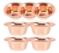 UKCOCO Lot de 7 Bols Décoratifs en Laiton 7 Cm, Coupe D'offrande Bouddhiste Multifonction pour Bassin D'eau Bénite, Décoration Zen Intérieure et Temple, Accessoire Bouddhiste