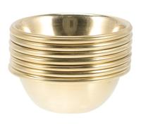 UKCOCO Lot de 7 Bols D'offrande en Laiton 9 Cm, Bols Sacrés pour Temple Bouddhiste, Bassins D'eau Bénite Décoratifs pour Contemplation et Rituels Religieux