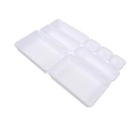 UKCOCO Lot de 8 Boîtes de Rangement Tiroir Multifonction Blanches, Modules Compacts pour Organisation Maison Bureau Élève, Conteneurs Polyvalents