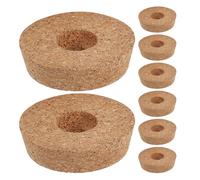 UKCOCO Lot de 8 Bouchons en Liège Percés pour Bocaux et Vases en Verre 80X20X73 MM Adaptés à la Culture Hydroponique et Bouturage Couvercles Robustes pour Propagation L’Eau et