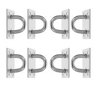 UKCOCO Lot de 8 Crochets en U en Acier Inoxydable Moyen, Fixation Murale et Plafond pour Paquet de Frappe, Hamac et Balançoire, Plaque D'ancrage Résistante la Corrosion, Kit Suspendre