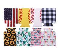 UKCOCO Lot de 8 Manchons Isolants en Néoprène 330 ML pour Canettes de Bière et Soda Couverture Isotherme Légère et Résistante Accessoires Bar pour Activités Plein Air comme Vélo et