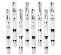 UKCOCO Lot de 8 Stylos-Plumage à Encre avec Pointe Pinceau Flexible Remplissage à Piston Corps Plastique Robuste pour Croquis Calligraphie et Dessin Artistique Professionnel