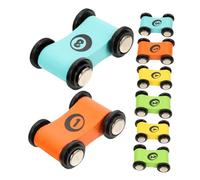 UKCOCO Lot de 8 Voitures de Course en Bois pour Garçon et Filles Jouet Interactif Mini Voitures en Bois Jeu Éducatif pour Garçons et Filles Amusement en Intérieur et Extérieur