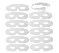UKCOCO Lot de 80 Masques Blancs en Papier Épais pour Bal Masqué Masques Vierges à Colorier Soi-même Accessoires DIY pour Cosplay et Fête Costumée Activité Créative et Carnaval