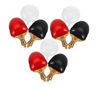 UKCOCO Lot de 9 Ballons en Aluminium Forme Raquette de Tennis de Table Rouge et Noir 3 Ballons Ronds Blancs, Décoration Sportive pour Fête à Thème Tennis de Table, Accessoires