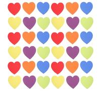 UKCOCO Lot pour 30 Activités en de Nylon de Cœur Tapis Pièces Multicolores Fixation Adhésive Pratique pour Apprentissage Précoce Préscolaires