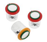 UKCOCO Loupe D'observation Insectes Éducative pour Garçon Et Filles 3 Pièces Boîte Transparente Compacte, Loupe Intégrée, pour Apprentissage en Plein Air Et Collecte D'insectes
