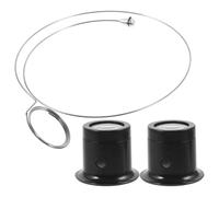 UKCOCO Loupe Grossissante Frontale pour Réparation de Montres, Loupe de Bijoutier 5X et 10x Monture en Acier, Outil Polyvalent pour Horlogerie et Bijouterie, Confort pour Usage Prolongé
