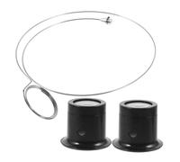 UKCOCO Lunettes Loupe De Bijoutier Verre en Verre 5X Et 10x Amovible, Visière Ajustable, Outil De Réparation De Montres pour Professionnels Et Amateurs, Usage Industriel Et Précision Detailed