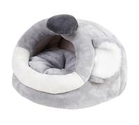 UKCOCO Maison du Hamster Koala Chaude en Flanelle pour Petits Animaux | PP Coton, Structure Enveloppante avec Partie Frontale Basse, pour Furets et Chinchillas, Voyage