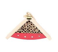 UKCOCO Maison pour Insectes Abri Apiculture et Jardin Décor Attractif pour Abeilles et Insectes Utiles Cabane Résistante pour Mur Extérieur Rose