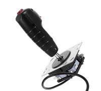 UKCOCO Manette de Vol Main Micro-circuit Imprimé, Manche à Balai en Pvc et Alliage D'aluminium, Vibrations Intégrées, Accessoire Joystick Simulation de Vol Compatible Jeux Arcade PC