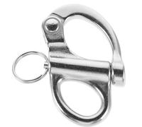 UKCOCO Manille à Ressort Fixe Résistant la Corrosion en Acier Inoxydable 316 Argenté Mousqueton Marin pour Matériel de Navigation pour Yacht et Accessoires Bateau