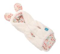 UKCOCO Manteau Chien Hiver en Coton Matelassé Chaud Taille S pour Chiots 4-6 Kg Motif Lapin Fleuri Blanc Vêtement D’Hiver Confortable et Isolant pour Animaux de Compagnie Protection