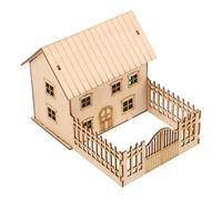 UKCOCO Maquette de Maison en Bois 3D à Assembler Kit Puzzle Bois Miniature Chalet en Rondins Modèle Artisanal pour Décoration Bureau et Loisirs Créatifs Puzzle Maison pour Adultes Kit
