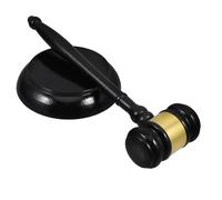 UKCOCO Marteau en Bois du Juge Son Clair et Fort, Marteau de Vente aux Enchères Portable en Bois Noir pour Salle D’Audience ou Enchères