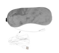 UKCOCO Masque Chauffant Yeux USB Réutilisable à Vapeur, Coussinet Oculaire Chauffant Gris, Masque de Massage Yeux Portable, Thermique Apaisant à Domicile, Voyage et Bureau, Fatigue