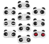 UKCOCO Masque de Sommeil Panda Mignon 10Pcs Masque Yeux pour Garçon et Filles Confortable et Doux Accessoires de Voyage pour Dormir Transports Kawaii pour Garçon et Filles et Adultes