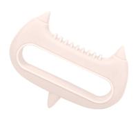 UKCOCO Masseur de Tête Pratique en Silicone, Outil de Massage du Cuir Chevelu Manuel, Beige, Design Ergonomique à Main, Facile à Nettoyer, pour Massage des Points D'acupression