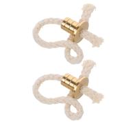 UKCOCO Mèche pour Lampe à pétrole 2pcs Mèches Rondes en Coton avec Support en Laiton, Combustion Stable, Remplacement Rapide, pour éclairage intérieur et Festivals