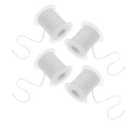 UKCOCO Mèches de Bougie en Coton Tressé 4 Rouleaux 61 M Chacun, Blanc, Bobine pour Fabrication de Bougies, Lampes à Huile et Lanternes, Fournitures DIY pour Loisirs Créatifs et