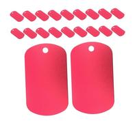 UKCOCO Médailles D’Identification Chien en Aluminium 50x29mm Lot 20 Pcs Carré à Graver Double Face Solide Usage Quotidien Accessoires Animaux