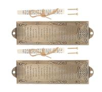 UKCOCO Mezouza Décorative en Métal 2 Pièces pour Porte d'Entrée Ornements Religieux Rouleaux Sacrés pour Fêtes et Rituels à Domicile