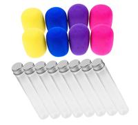 UKCOCO Microphone de Fête Disco Coloré Lot de 8 Tubes à Bonbons Plastique Accessoire de Scène pour Chanteur Jouet Factice pour Karaoké Présent Amusant Garçon et Filles Adultes