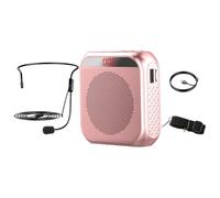 UKCOCO Microphone et Haut-Parleur Portables Amplificateur Vocal Portable en Plastique, Écran LED, Rechargeable, pour Guides Touristiques et Orateurs, Voyage et Prise de Parole Publique