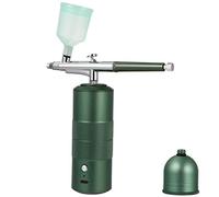 UKCOCO Mini Airbrush Kit Portable Rechargeable avec Compresseur Spray Aérographe Dérapant pour Maquillage Ongles et Modèles Fine Brume pour Hydratation et Peinture Précise Vert