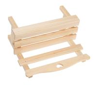 UKCOCO Mini Banc Décoratif en Bois de Pin Naturel Petite Chaise Miniature pour Décoration de Chambre et Accessoire de Photographie Figurine de Meuble Écologique pour Maison Créatif