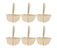 UKCOCO Mini Paniers en Bambou Tressé Faits Main , Panier à Fleurs Rustique et Réutilisable Lot de 20 Style Naturel Délicat pour Décoration de Maison et Fête