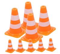 UKCOCO Mini-Panneaux de Signalisation et Cônes Orange 20 Pièces Jouet Éducatif pour Garçon et Filles Apprentissage Sécurité Routière Accessoires de Simulation Jeu de Circulation