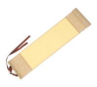 UKCOCO Mini Rouleau de Tissu Mural Rétro 25x50 Cm pour Calligraphie et Peinture, Rouleau Vierge en Tissu Beige Clair Papier Doré, Décoration Artistique pour Bureau et Créateurs