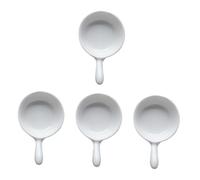 UKCOCO Mini-Saucière en Céramique Poignée Plat à Sauce Compact Porte-Condiments Pratique pour Dîner sans Substance Nocive Facile à Nettoyer Lot de 4