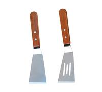 UKCOCO Mini Spatule à Steak Acier Inoxydable avec Poignée Ustensile de Cuisine Pratique pour Barbecue et Pâtisserie Design Creux pour Égoutter