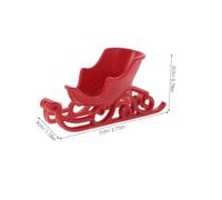 UKCOCO Mini Traîneau Décoratif De Noël Plastique Figurine Miniature Rouge pour Décoration Intérieure De Table Et Fête Ornement Ludique pour Maison Période De Noël