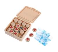 UKCOCO Miniature Dollhouse Chinese Chess Set Portable Plastic Pieces for Dollhouse Board Games and Scene Accessories